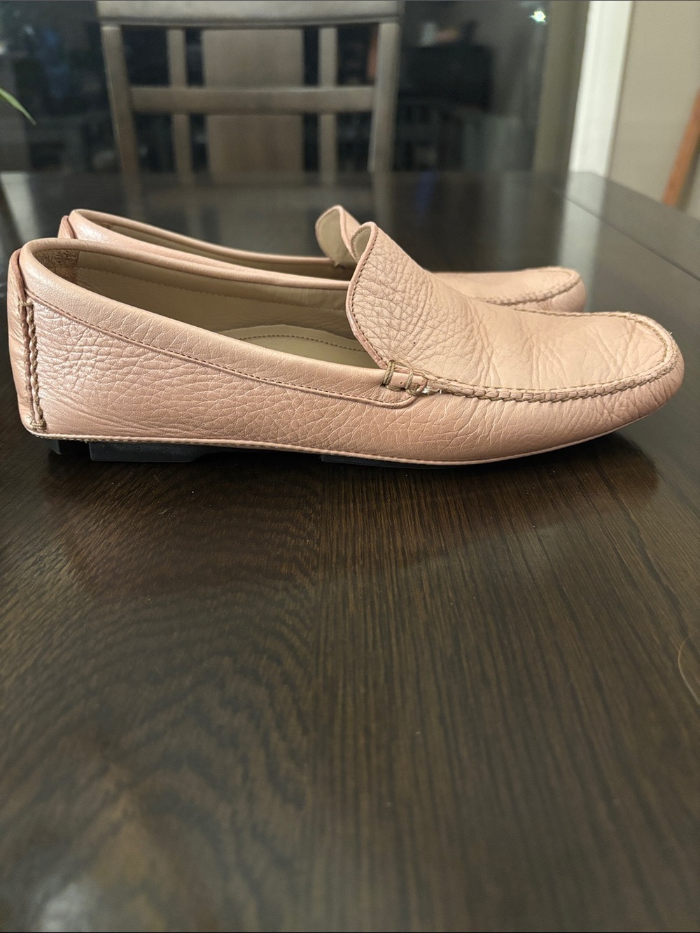 Cole Haan Blush Pink Pebbled Leather Loafers | Size 6B - Picture 6 of 10